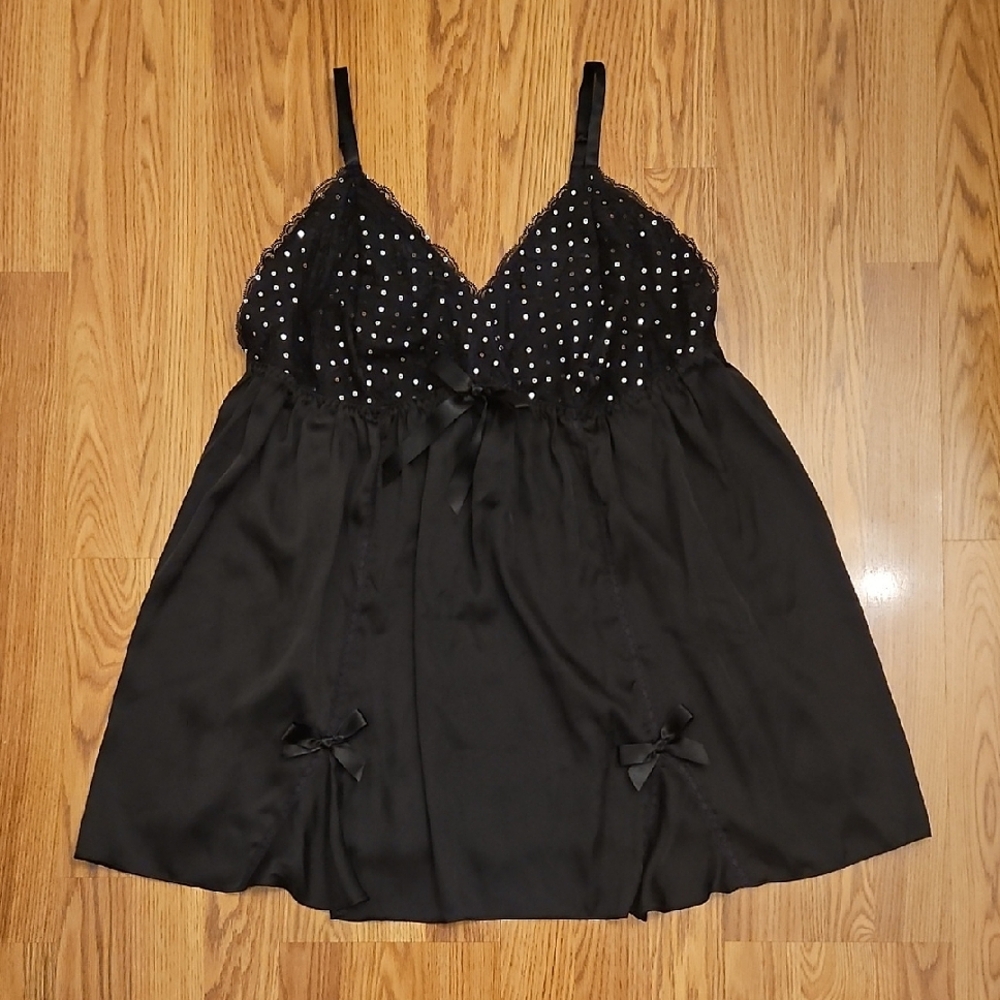 NWOT Cacique Silk Babydoll Lingerie Nightgown- 26/28
